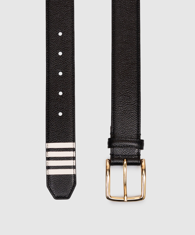 Thom Browne Чорний шкіряний ремінь MCX049A00198 зображення 3