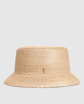 Saint Laurent Бежевий солом'яний клош Maglina 7030123YG57