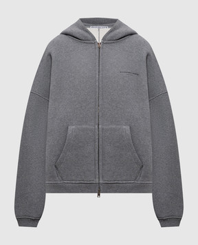 Alexander Wang Сіра утеплена спортивна куртка з кристалами UCC4252074