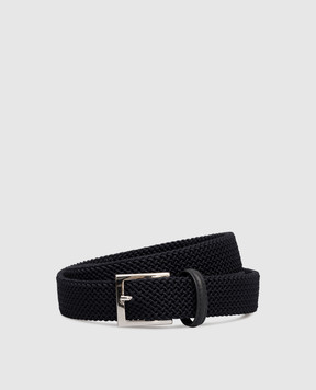 Kiton Синий ремень с плетением USC3601N01357