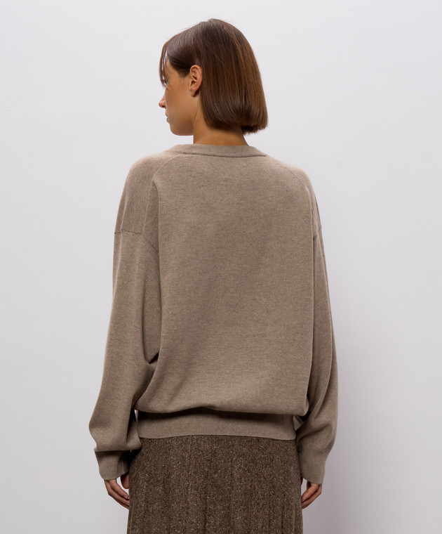 Brunello Cucinelli Коричневый пуловер из кашемира M12244412 изображение 4