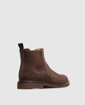 Brunello Cucinelli Коричневые замшевые челси MZUSOLE818