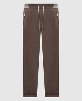 Doriani Cashmere Коричневі спортивні штани з відворотами 840PANTTAZF1853J29