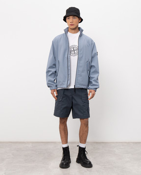 Stone Island Блакитна куртка з патчем логотипа L1S154100022S0A22