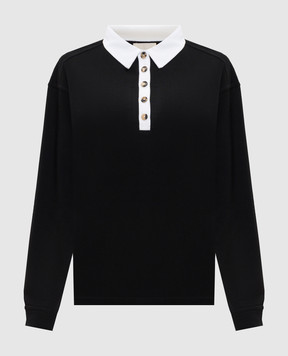 Khaite Чорне поло Faithful із шовку 24534219