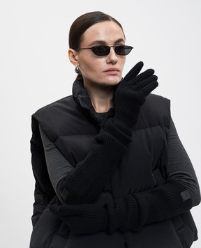 Juun.j Черные перчатки с кашемиром с логотипом JW598ZW025