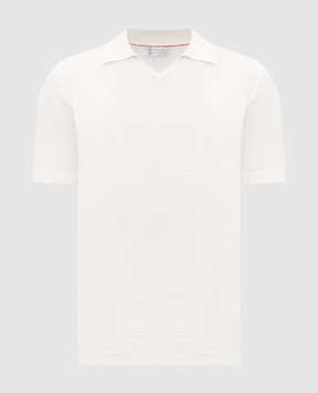 Brunello Cucinelli Поло цвета айвори M29800145