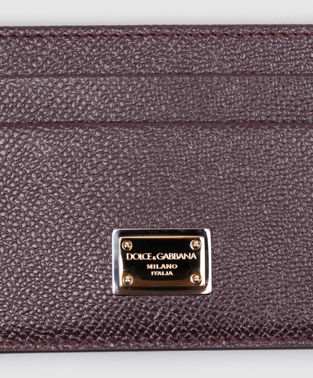 Dolce&Gabbana Фиолетовый кожаный картхолдер Dauphine BI0330A1001 изображение 3