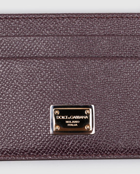 Dolce&Gabbana Фиолетовый кожаный картхолдер Dauphine BI0330A1001