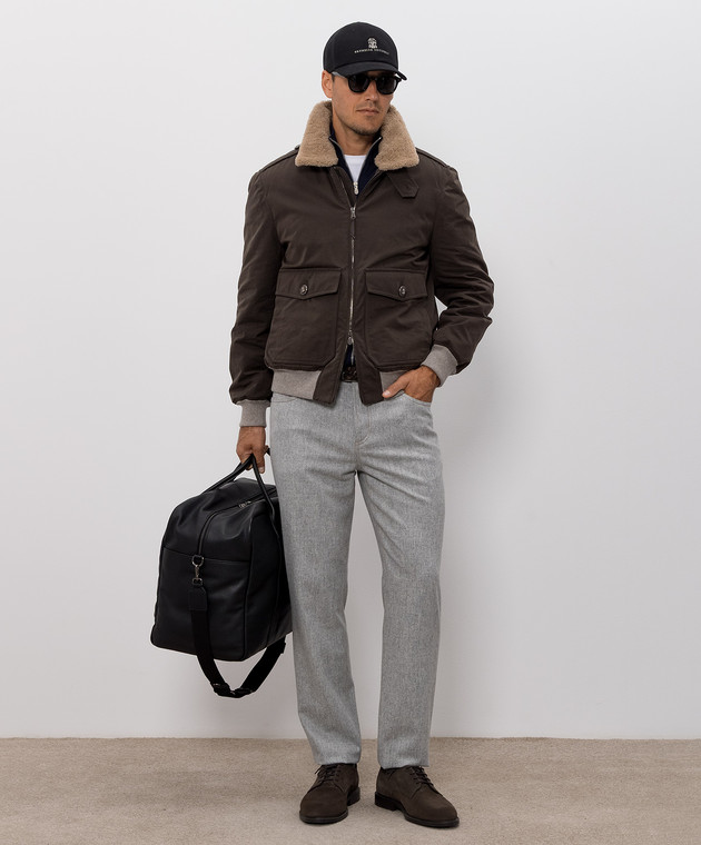 Brunello Cucinelli Кардиган синий из шерсти и кашемира M2400106 изображение 2