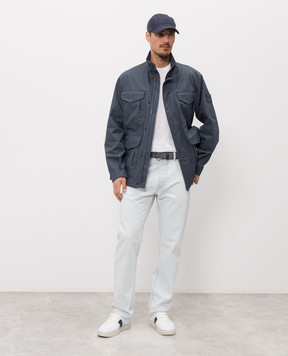 Bertolo Cashmere Біла футболка з вишивкою емблеми 000252001912