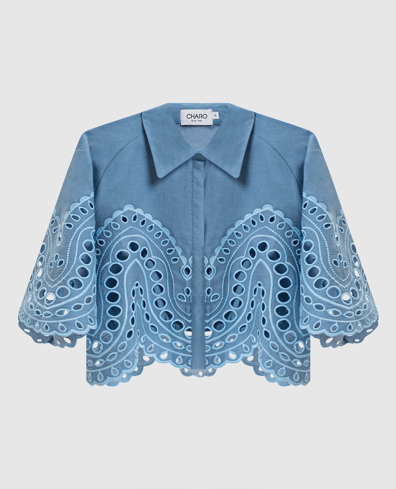 Синяя укороченная блуза Storm