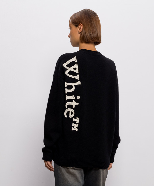 Off-White Черный свитер с шерстью 2FE00534T изображение 4