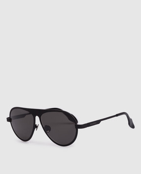 JW Anderson Черные очки JWA05-Aviator с титаном EW0021FA0500