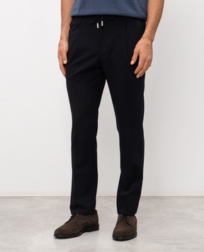 MooRER Синие брюки с шерстью ANTON ANTONWTP