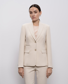 Peserico Бежевый жакет с патчем A0171901916