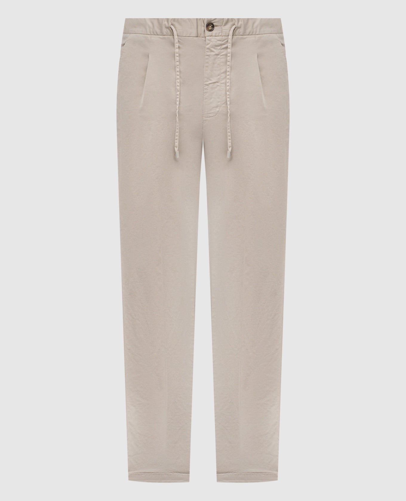 Бежевые брюки из хлопка