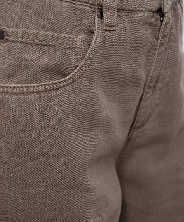Brunello Cucinelli Коричневые джинсы с льном ML996P4053 изображение 5