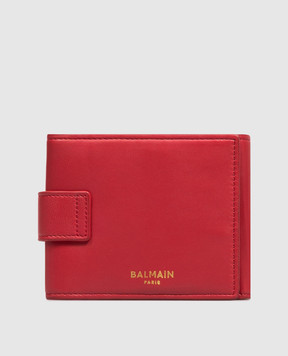 Balmain Червоне шкіряне портмоне Pulse Trifold HN1NE276LNSA