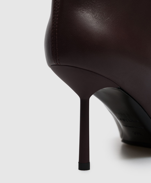 Le Silla Бордові шкіряні чоботи Bella 4236C080BMPPGLM зображення 5