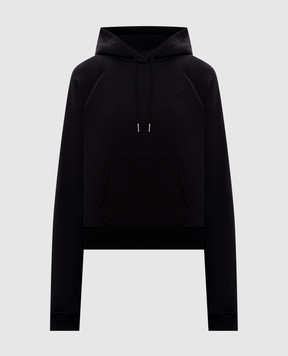 Tom Ford Чорне утеплене худі із шовком з монограмою FLJ069JEX186