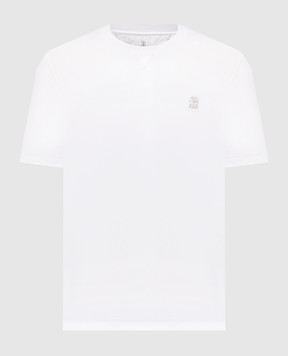 Brunello Cucinelli Белая футболка с эмблемой M0B131328G