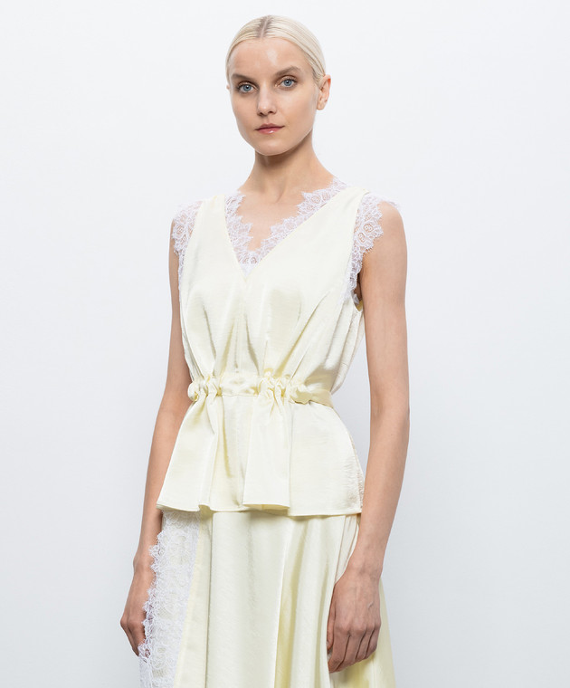 3.1 Phillip Lim Желтый топ с кружевом S26121816SKY изображение 3