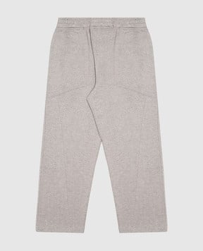 Brunello Cucinelli Детские серые спортивные брюки с люрексом BD983E668A