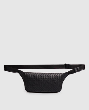 Bottega Veneta Чорна шкіряна поясна сумка Veneto 876334V6SE0
