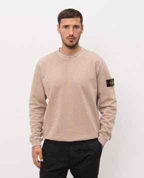 Stone Island Бежевый свитшот с патчем логотипа L1S156100034S0060