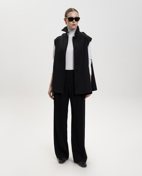 The Row Чорний укорочений тренч-трансформер Usuaia з вовни 10601W4255