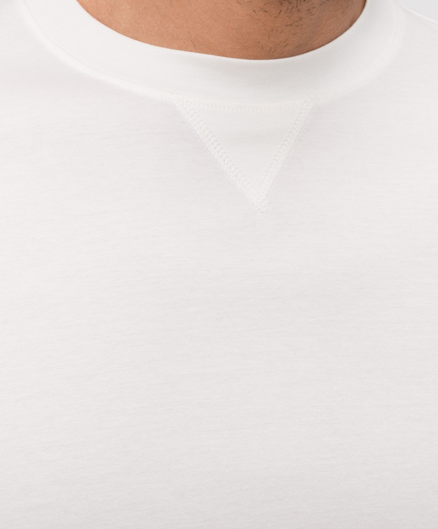 Doriani Cashmere Футболка кольору айворі 863J59 зображення 5