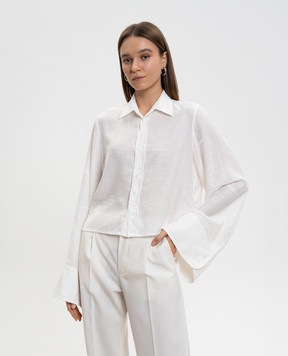 Maison Margiela MM6 Белая укороченная блузка в узоре S52DT0044M35737