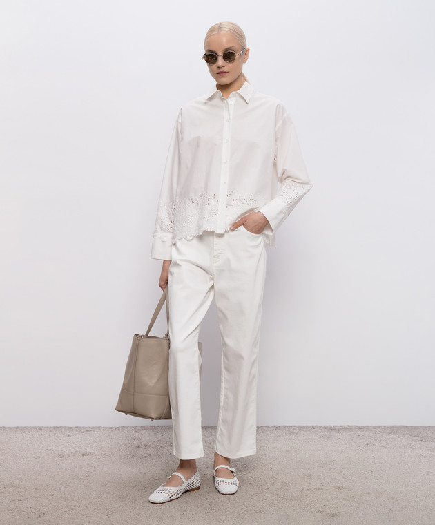 Momoni Джинсы Aidan цвета айвори MOPA01841MO изображение 2