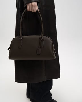 The Row Коричнева шкіряна сумка-тоут India W1936L129