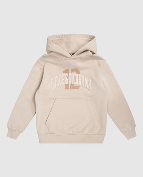 Dolce&Gabbana Детские бежевые худи с логотипом L4JWKFG7PIP812+