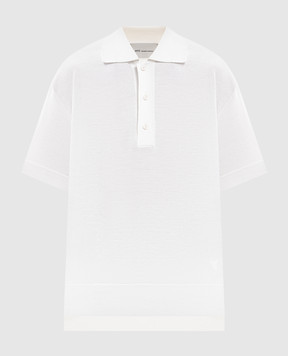 Ami Paris Поло цвета айвори с вышивкой эмблемы UPL431KN0066