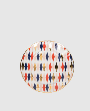 Bitossi Home Десертна порцелянова тарілка в геометричний принт ABR00022