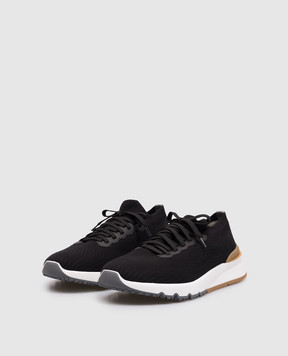 Brunello Cucinelli Чорні кросівки з логотипом MZUPMBO252