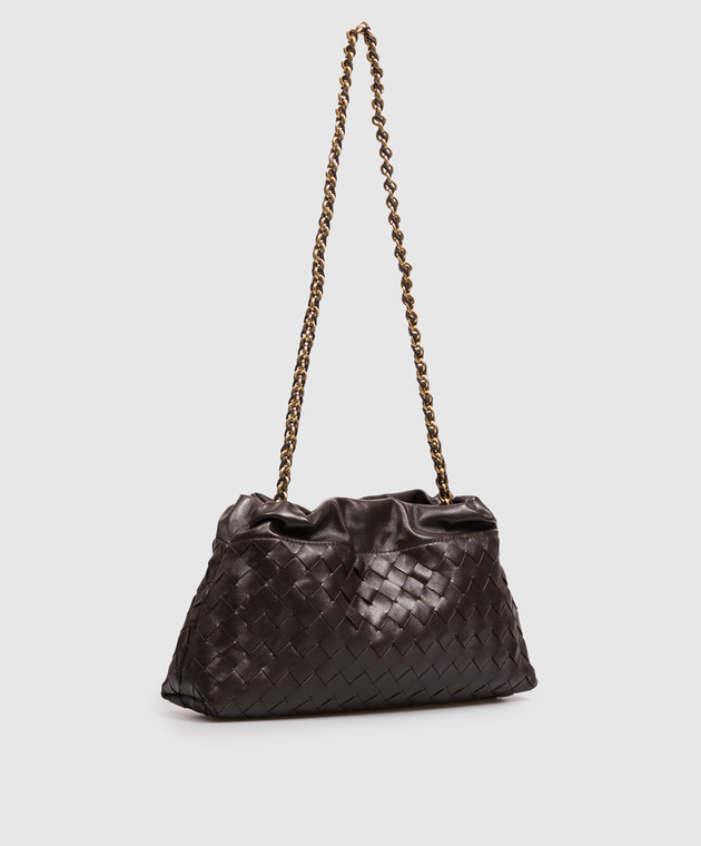Bottega Veneta Коричнева шкіряна сумка-кісет Notte 844626V3IV0 зображення 3