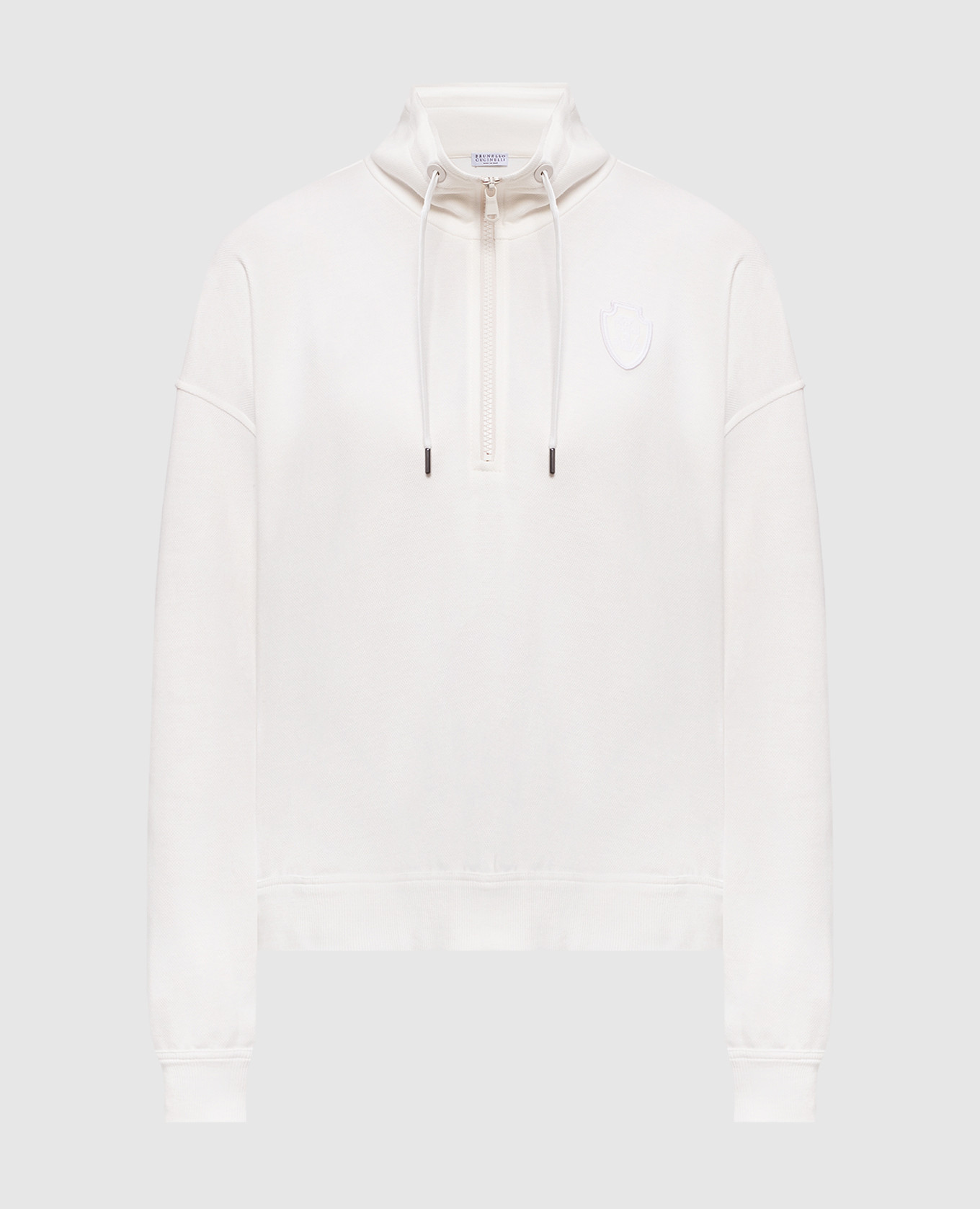 

Белый свитшот с нашивкой эмблемы, Свитшоты