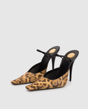 Saint Laurent Коричневі шкіряні мюлі TUILERIES 859140AAF3J