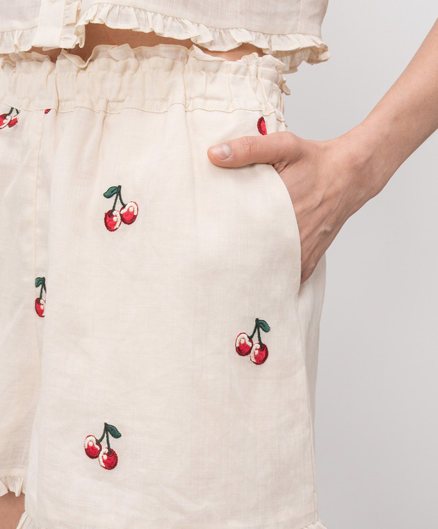 Twinset Бежевые шорты из рамы 261TT2421 изображение 5