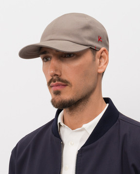 ISAIA Сіра кепка з вишивкою емблеми BRT01421080