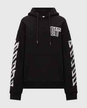 Off-White Чорне худі з принтом Arrow 44MBB085F26F00L