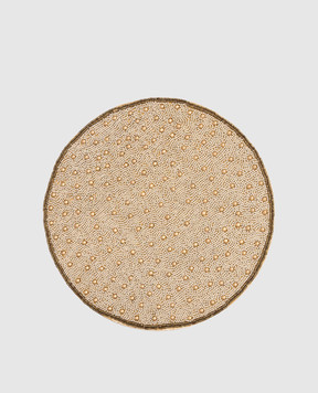 Lamart Набор золотых декоративных столовых ковриков из бисера 25491