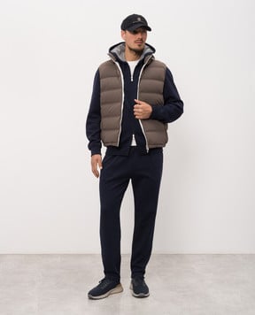 Brunello Cucinelli Темно-синие спортивные штаны MM8313243G