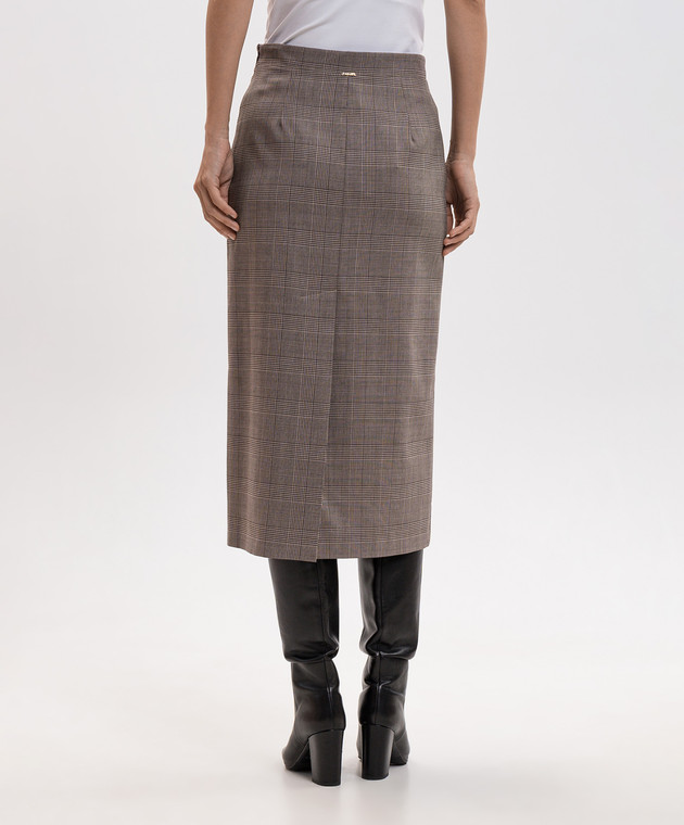 Twinset Юбка в клетку с шерстью 262TP2802 изображение 4