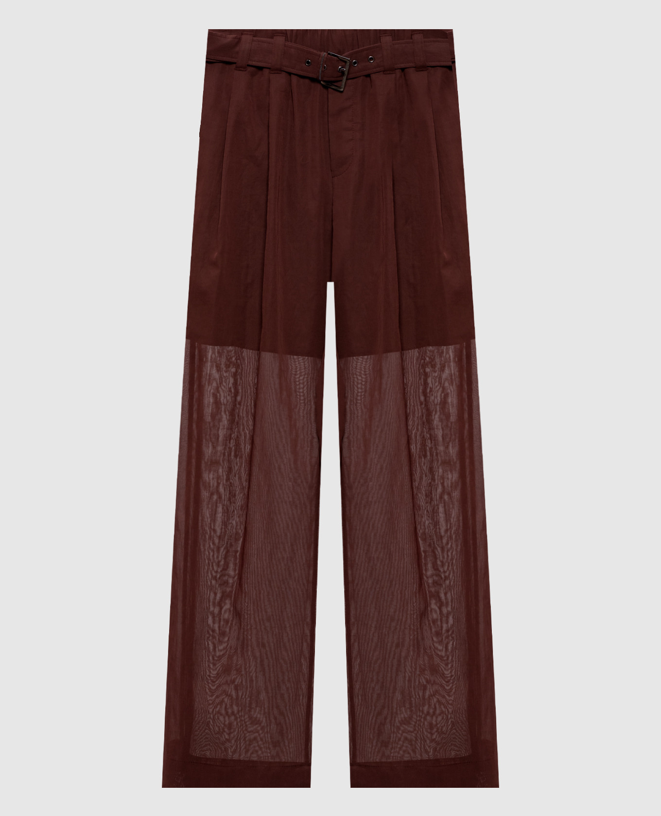 Коричневі штани з поясом