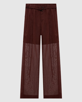 Brunello Cucinelli Коричневі штани з поясом M0F91P8862